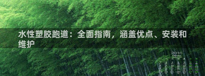 凯时网址多少：水性塑胶跑道：全面指南，涵盖优点、安装和
维护