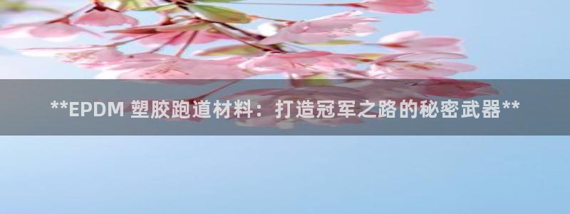 尊龙z6平台：**EPDM 塑胶跑道材料：打造冠军之路的秘密武器**