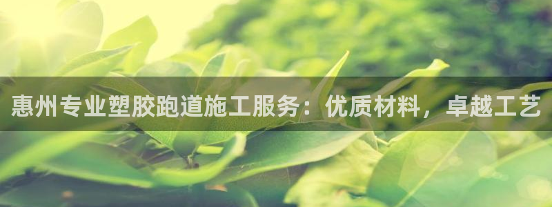 尊龙凯时不朽情缘：惠州专业塑胶跑道施工服务：优质材料，卓越工艺